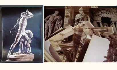 Italie
Ensemble de vues d'Italie et de reproductions...