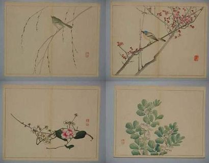 JAPON
Quatre estampes de l'école de Tokyo,...