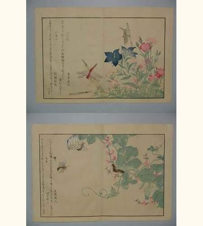 JAPON
Deux estampes d'Utamaro, de la série...