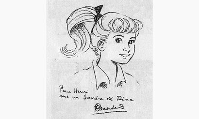 CRAENHALS. « Dina ».
Dessin à la mine de...
