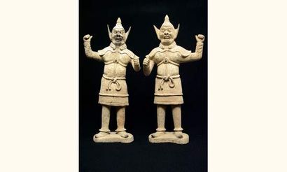TANG (618-907 ap. J.C.)
Paire de guerriers...