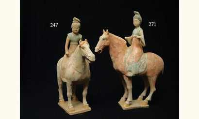 TANG (618-907 ap. J.C.)
Cavalière sur sa...