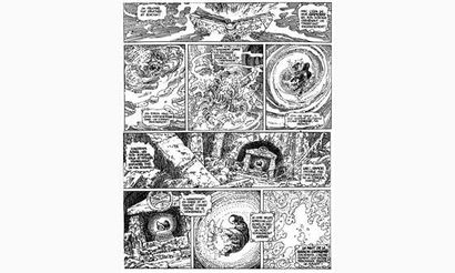 LOISEL. « La Quête de l'Oiseau du Temps «.
Encre...