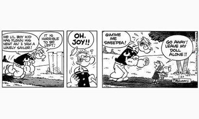 SAGENDORF. Bud. « Popeye «.
Strip à l'encre...