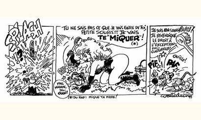 WASTERLAIN. “ Le souris gay ”.
Strip à l'encre...