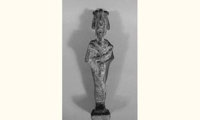 EGYPTE
Osiris bronze à patine verte. Il est...