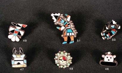 Bague hopi à représentation du Dieu Arc en...