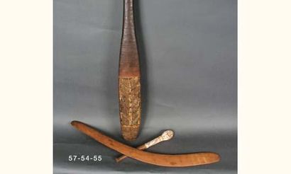 Massue Tiwi, Australie
Bois à patine rougeâtre.
Longueur...