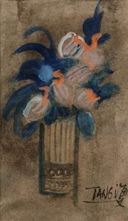 HAIWEN TANG (1927-1991)
Vase au bouquet de...