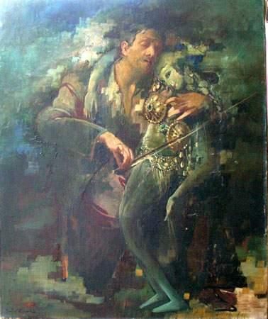 Jean d'ESPARBES (1898-1968)
L'amour du violon
Toile.
73...
