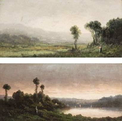 STEWART
Paysages
Paire de panneaux.
15,5...