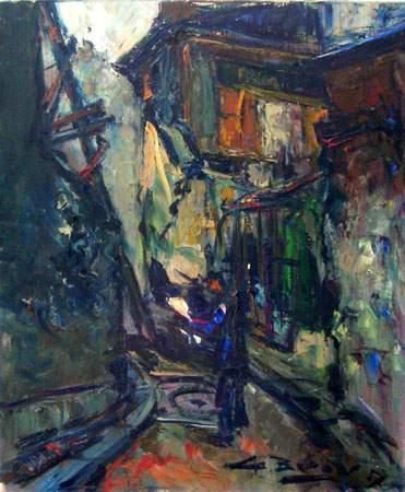 Georges BERGER (1908-1976)
La rue Galande
Toile.
55...