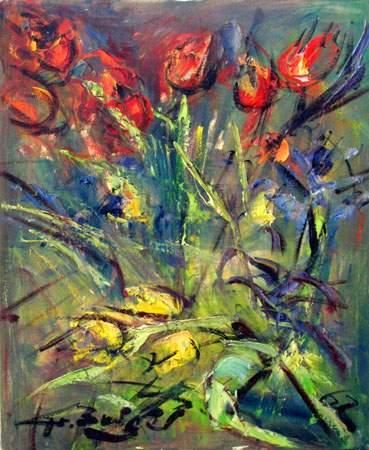 Georges BERGER (1908-1976)
Bouquet de tulipes
Toile.
55...