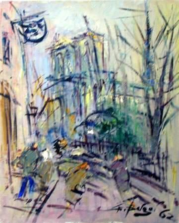 Georges BERGER (1908-1976)
Paris Notre Dame
Toile.
61...