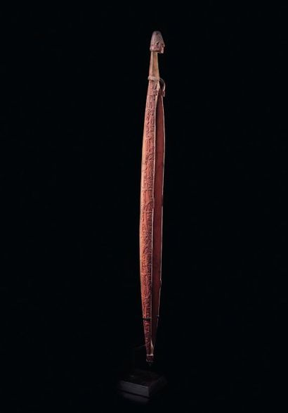 Grand plat rituel à sagou Aire Asmat, Nouvelle...