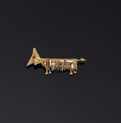 Cartier. Années 1960
Broche « Teckel » en...