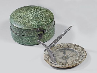 Sextant portatif en argent émaillé noir de...