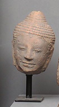 Tête de bouddha Thaïlande Grès Kop van een...