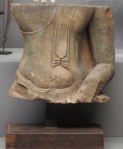 Torse Thailande Grès. XVe siècle. Torso.Thailand....