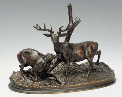 Pierre-Jules Mene (1810-1879)
Cerf et biche....