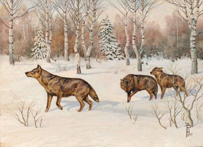 Boris Riab (1898-1975)
« Les loups dans la...