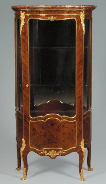 Linke Vitrine Galbee en placage de bois de...