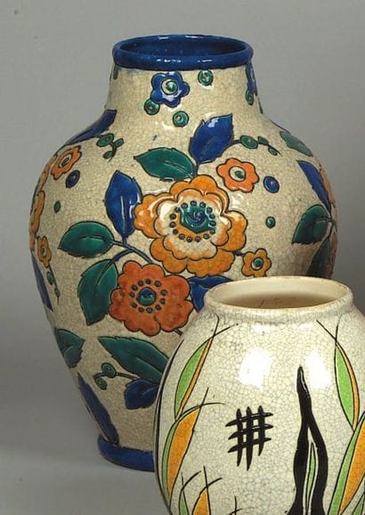 Vase en faïence de Boch La Louvière à décor...
