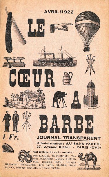 [DADA]. SOIRÉE DU COEUR À BARBE. Affiche...