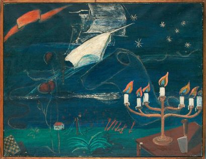 DESNOS Robert.
HUILE SUR TOILE. Circa 1928...