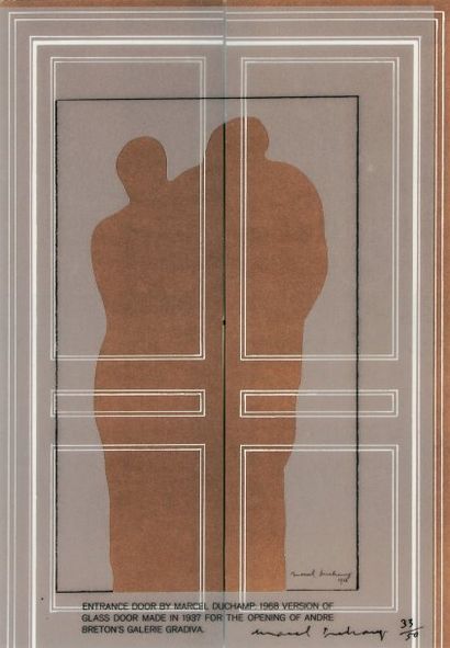 DUCHAMP Marcel.
ENTRANCE DOOR BY MARCEL DUCHAMP....