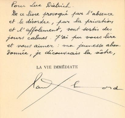ÉLUARD Paul.
LA VIE IMMÉDIATE. Paris, Éditions...