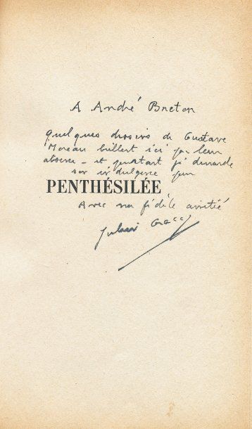 [GRACQ Julien]. KLEIST Henrich Von.
PENTHESILÉE....