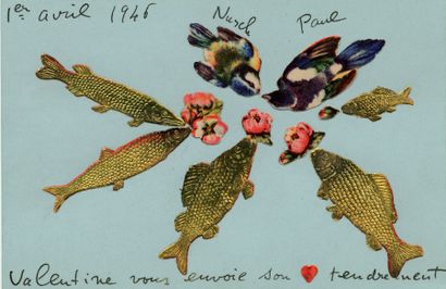 HUGO Valentine.
COLLAGE ORIGINAL SIGNÉ POUR...