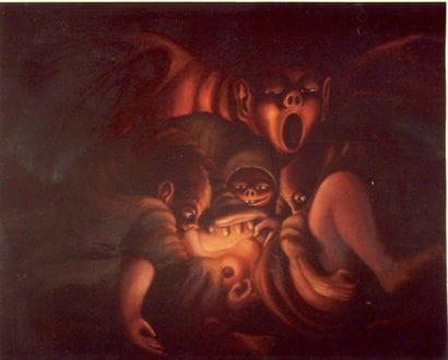 LATTIER Gérard.
HUILE SUR ISOREL. Circa 1960,...