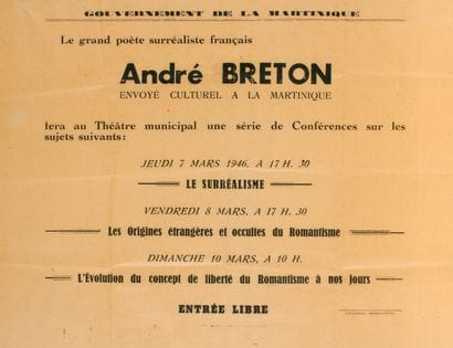 [BRETON André].
AFFICHE. ANDRÉ BRETON, ENVOYÉ...