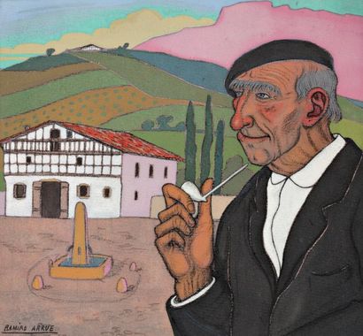 Ramiro ARRUE (1892 - 1971)
L'homme à la pipe...