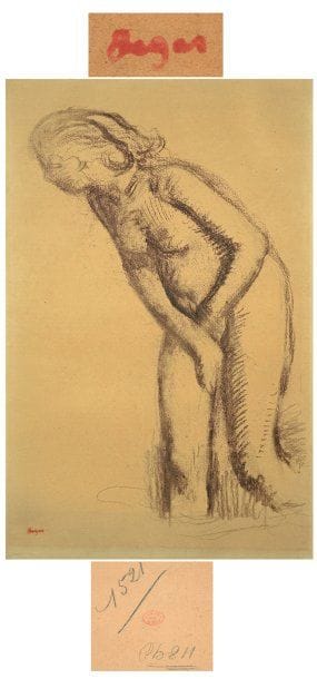 Edgar DEGAS (1834 - 1917)
Femme nue debout...
