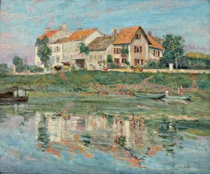 Richard RANFT (1862 - 1931)
Maisons au bord...
