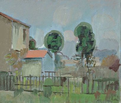 Alfred RETH (1884 - 1966)
Vue d'une maison...