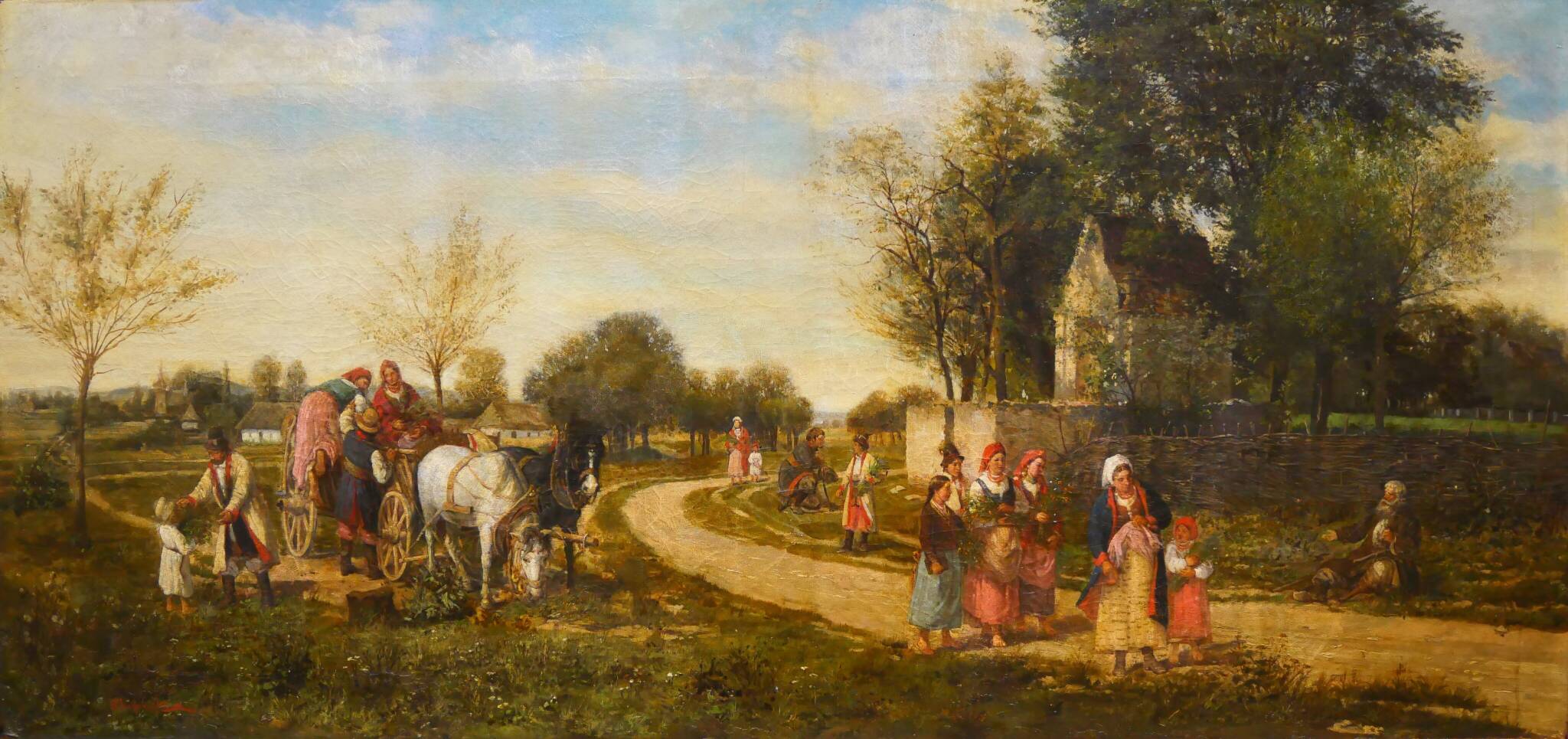 Hipolit LIPIŃSKI, Niedziela Zielna ou le Dimanche des herbes, circa 1881