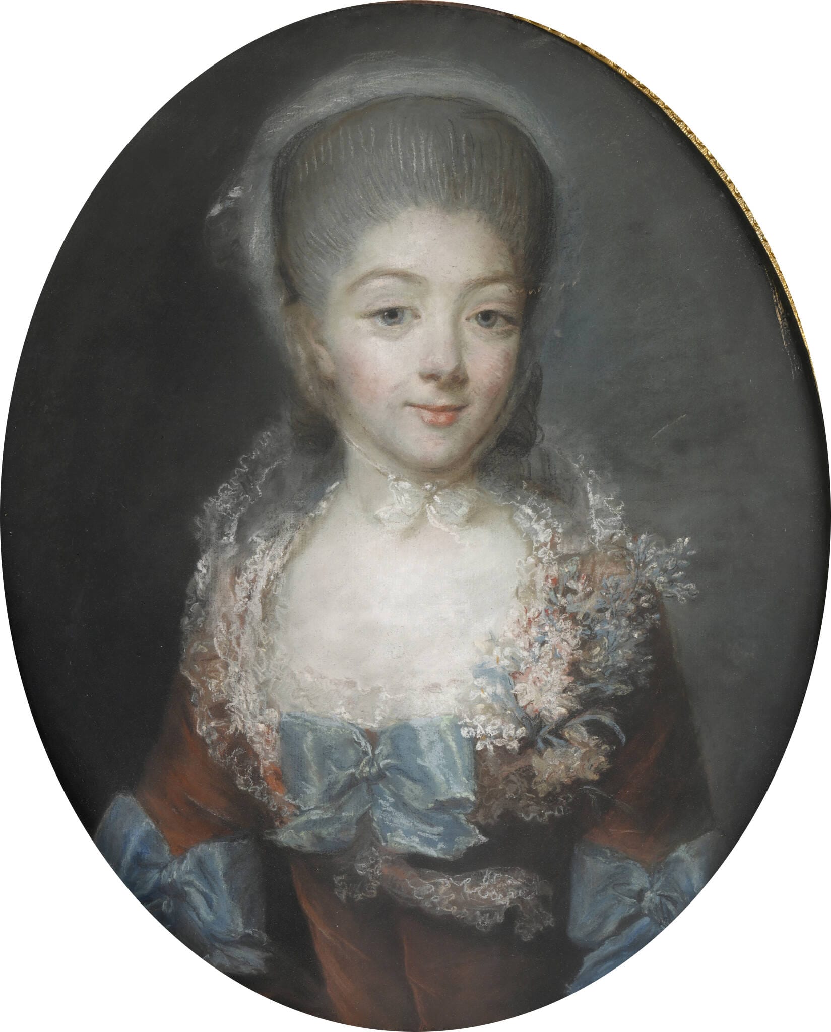 Élisabeth VIGÉE LE BRUN, Portrait de jeune fille, pastel, 1772
