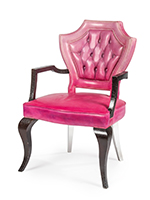 Auction - COLOMBOSTILE DESIGN, MILANO A pink tinted leather desk armchair ‘Africa’ model, ‘Eclettico’ collection