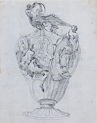 Enchères - Giovanni Battista TIEPOLO (1696-1770) Projet de vase aux figures allégoriques