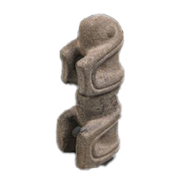 Suplicante - Pierre grise Culture Alamito, Argentine - 500 av. - 600 ap. J. C.