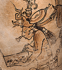 Vase codex représentant deux scribes Culture Maya, Mexique Classique récent, 600 à 900 après J.-C. Estimation : 150 000 / 200 000 €