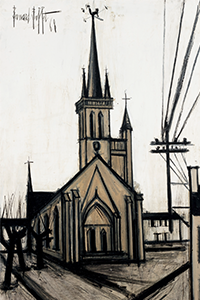 Bernard BUFFET (1928-1999)  La chapelle de la Trinité, 1968 Huile sur toile