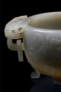 CHINE - fin XVIIIe - début XIXe siècle  Coupe en jade blanc