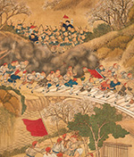 812 500 € CHINE, époque Guangxu (1875-1908) La bataille entre l’armée impériale des Qing et les Rebelles Nian