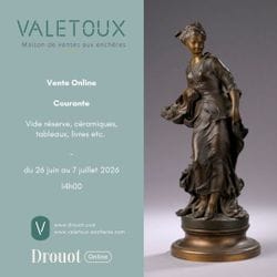 Vente Online courante : Vide-réserve, céramiques, tableaux, livres, etc. du 26 juin au 7 juillet 2026 - 14h. 