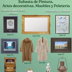 Asta di pittura, arti decorative, mobili e pelletteria, 28 ottobre 2026